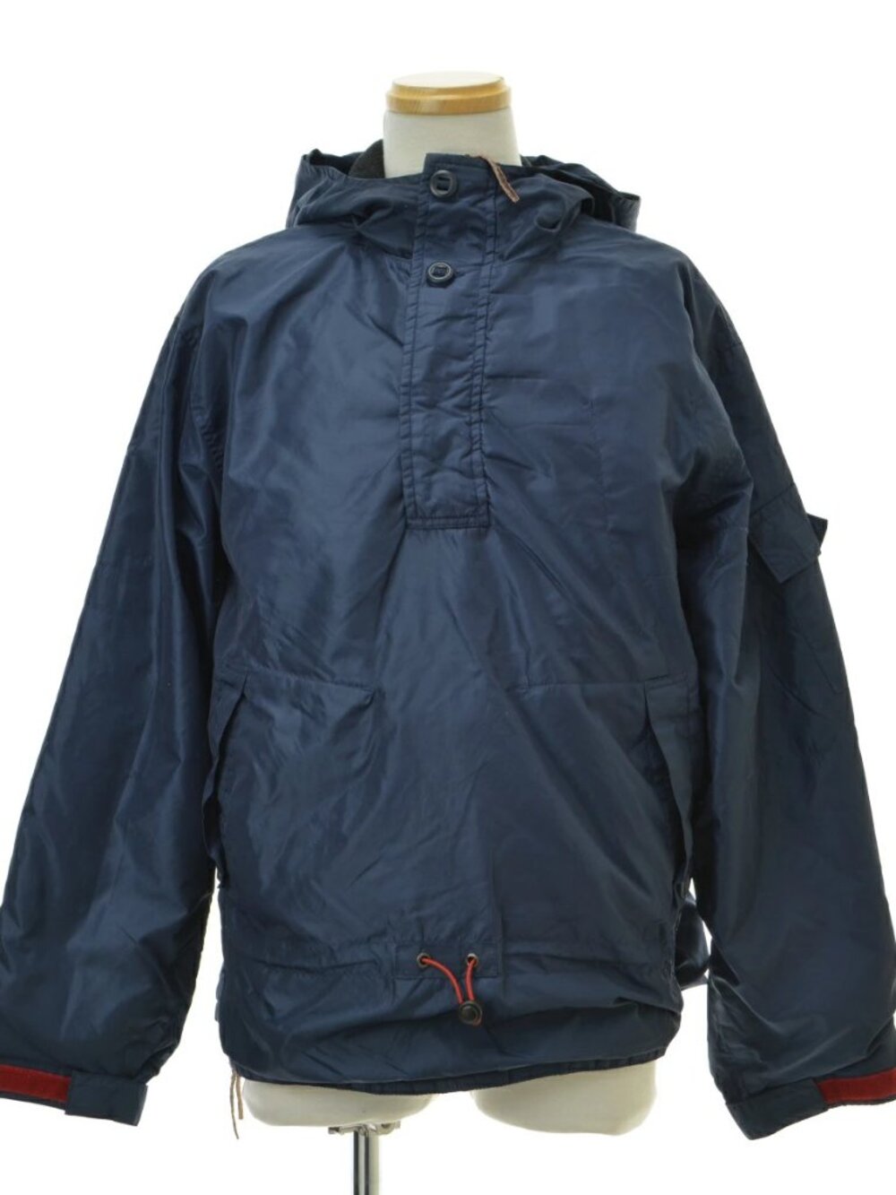 Gap Hooded Jacket Medium Blue Fleece Lined Anorak Windbreaker VTG